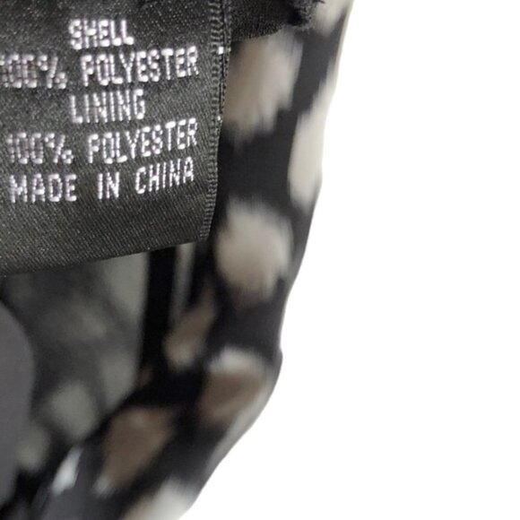 Adrianna Papell Sleeveless Ruffle Shift Dress Black White Geometric Size 10 - Picture 11 of 12